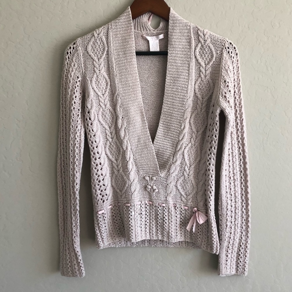 REBECCA Taylor cable knit sweater